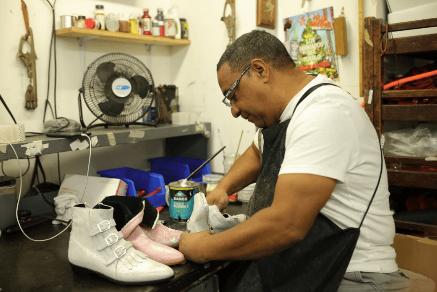At Modern Vice's Manhattan factory, skilled workers make the shoes and boots. (The Epoch Times)