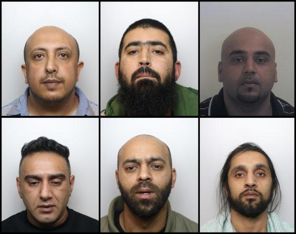Undated photographs of six men who were convicted of sexually abusing under-age girls in Rotherham, South Yorkshire, in November 2018. (National Crime Agency)