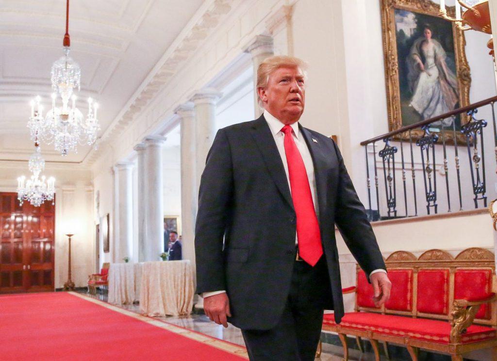 President Donald Trump arrives at the White House on Aug. 22, 2018. (Samira Bouaou/The Epoch Times)