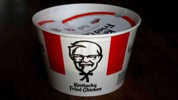 A Kentucky Fried Chicken (KFC) bucket of fried chicken is seen in this picture illustration taken April 6, 2017. (Carlo Allegri/Reuters)