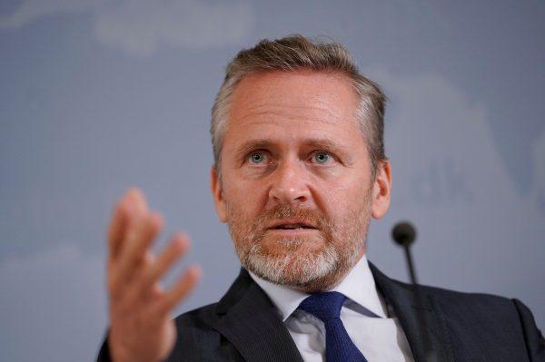 Danish Foreign Minister Anders Samuelsen during a news conference in Copenhagen, Denmark, on Oct. 30, 2018. (Martin Sylvest/Ritzau Scanpix/via Reuters)