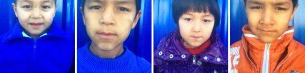 Abdukadir's four children after 17 days in Hotan City Kindness Kindergarten, Xinjiang. (Supplied)