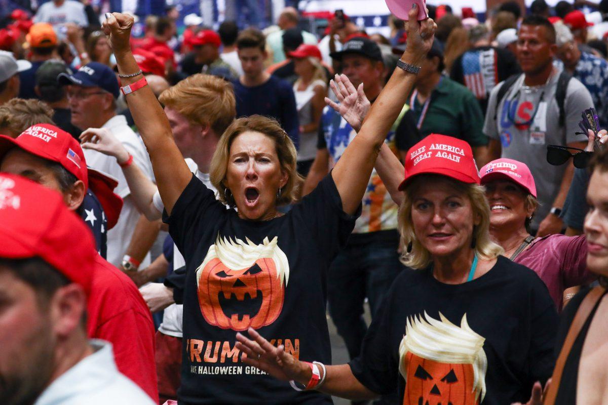 Attendees at a Make America Great Again rally in Fort Myers, Fla., on Oct. 31, 2018. (Charlotte Cuthbertson/The Epoch Times)