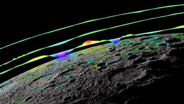 Picture of Mercury taken by MESSENGER mission, with magnetic field super imposed. (NASA)