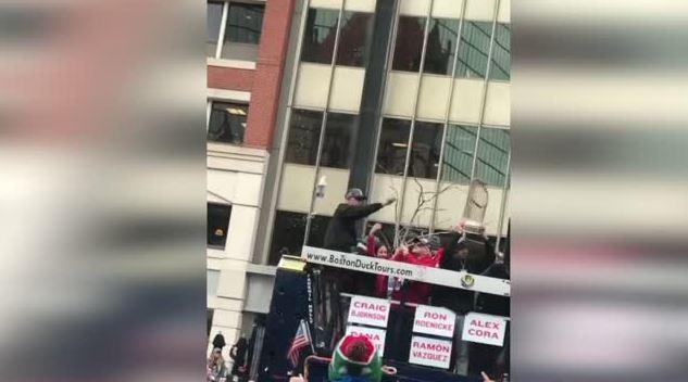 Video Shows Red Sox Fans Damaging World Series Trophy