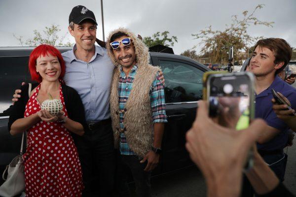U.S. Senate candidate Rep. Beto O'Rourke (D-TX) poses for photographs in San Antonio, Texas, on Oct. 31, 2018. (Chip Somodevilla/Getty Images)