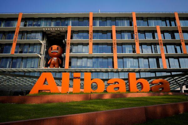 The logo of Alibaba Group is seen at the company’s headquarters in Hangzhou City, Zhejiang Province, China, on July 20, 2018. (Aly Song/Reuters)