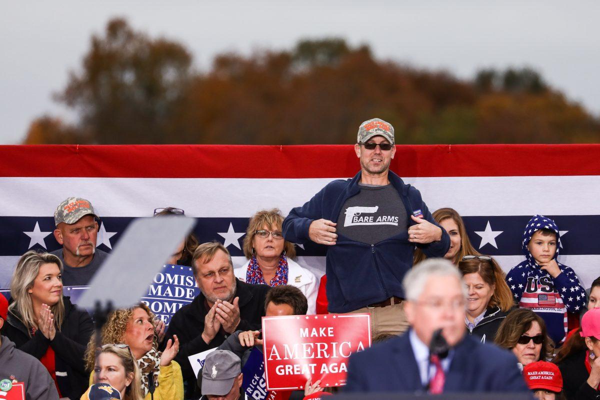 Attendees at a Make America Great Again rally in Huntington, W.Va., on Nov. 2, 2018. (Charlotte Cuthbertson/The Epoch Times)