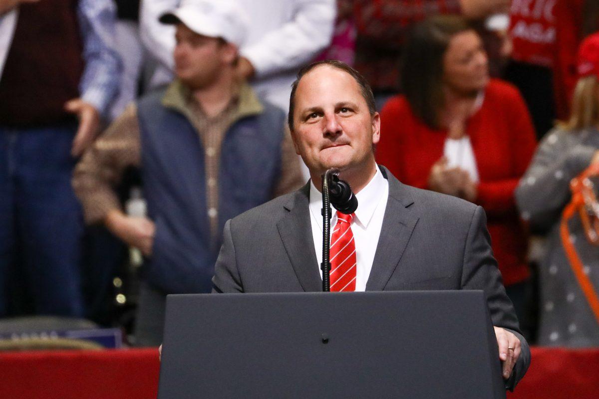 Tennessee GOP chairman Scott Golden at a Make America Great Again rally in Chattanooga, Tenn., on Nov. 4, 2018. (Charlotte Cuthbertson/The Epoch Times)
