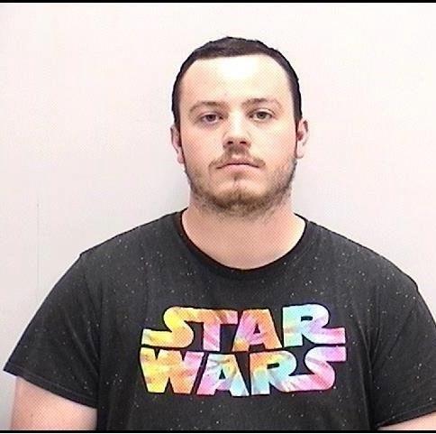 Booking photo showing Randall Martin Ball, 25, of Acworth; grocery stocker; charged with Computer or Electronic Pornography and Child Exploitation Prevention. (Bartow County Sheriff's Office)