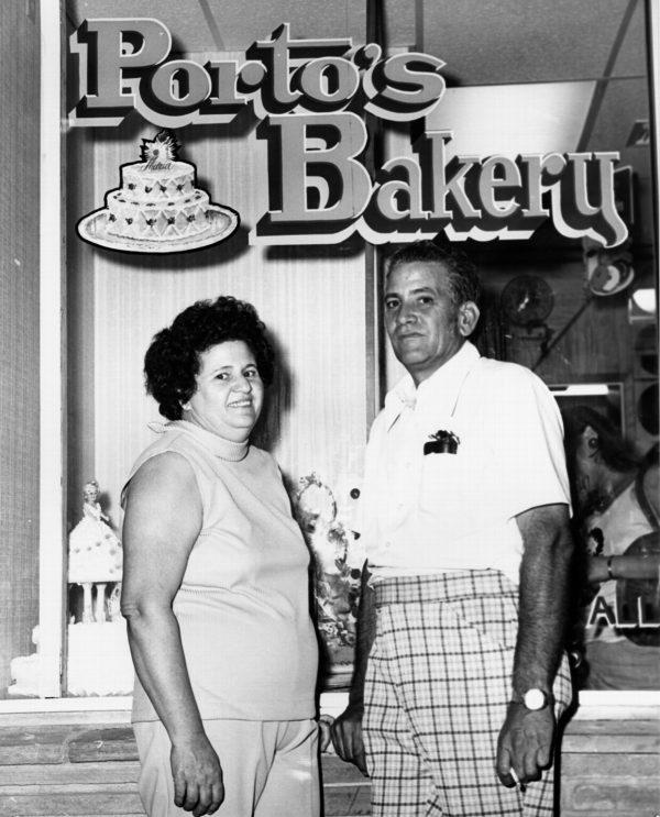 Rosa Porto (L), pictured with her husband Raul Sr., grew Porto's from her humble home kitchen to a thriving business. (Courtesy of Porto's Bakery & Cafe)