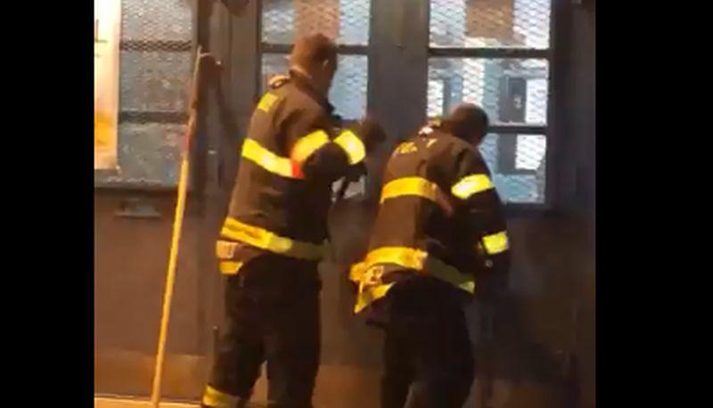 A number of problems have been reported at New York City polling stations on Nov. 6, with long lines, malfunctioning scanners, and other issues. And in one case, like the top video, a polling station was locked, forcing firefighters to open it for voters. (Credit: Jaleesa Parris via Storyful)