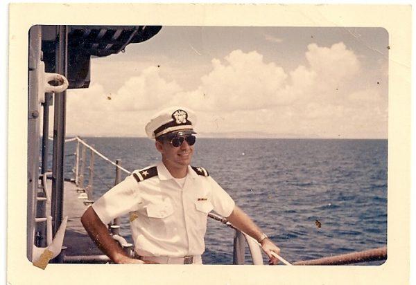 Robert Piazza aboard USS Finch off the coast of Vietnam in 1968. (Photo courtesy of Robert Piazza)