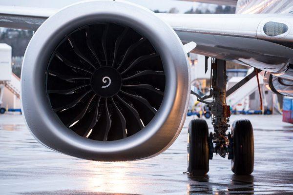 A LEAP engine is pictured on the first Boeing 737 MAX airliner is pictured at the company's manufacturing plant in Renton, Washington on Dec. 8, 2015. The plane is the newest, most fuel efficient version of Boeing's best-selling plane. (Stephen Brashear/Getty Images)
