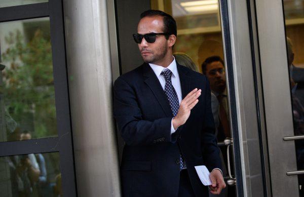 Former foreign policy adviser to President Donald Trump's election campaign, George Papadopoulos, leaves U.S. District Court in Washington on Sept. 7, 2018. (MANDEL NGAN/AFP/Getty Images)