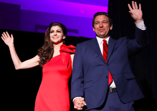 Republican gubernatorial candidate Ron DeSantis and his wife, Casey, at his midterm election night party in Orlando, Florida, on Nov. 6, 2018. (Carlo Allegri/Reuters)