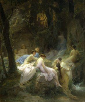Orpheus’s music was so beautiful it could enchant nymphs. “Nymphs Listening to the Songs of Orpheus,” 1853, by Charles Jalabert. (Public Domain)