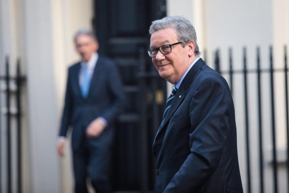Australian High Commissioner to the United Kingdom Alexander Downer in London on Jan. 24, 2017. (Jack Taylor/Getty Images)