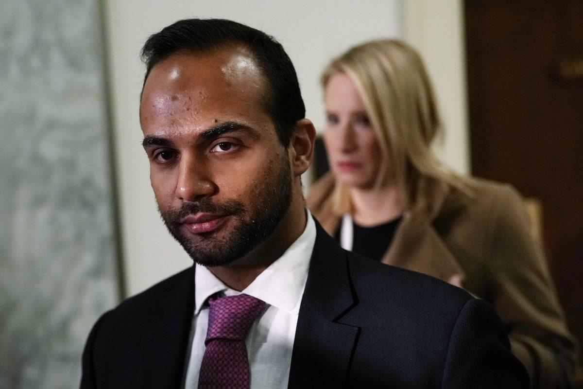 George Papadopoulos arrives at a closed-door hearing before House committees on Oct. 25, 2018. (Alex Wong/Getty Images)