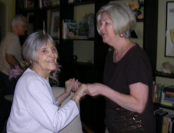 Kae Hammond's mother dancing with her daughter Beverly Knutson. (Courtsey of Kae Hammond)