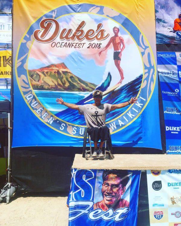 Hansen at the Duke's Oceanfest 2018. (Courtesy of Bruno Hansen)