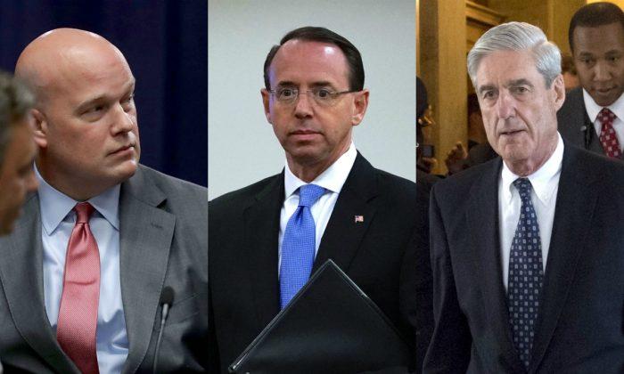 Acting AG Whitaker, Mueller’s Investigation, and the Rosenstein Memo