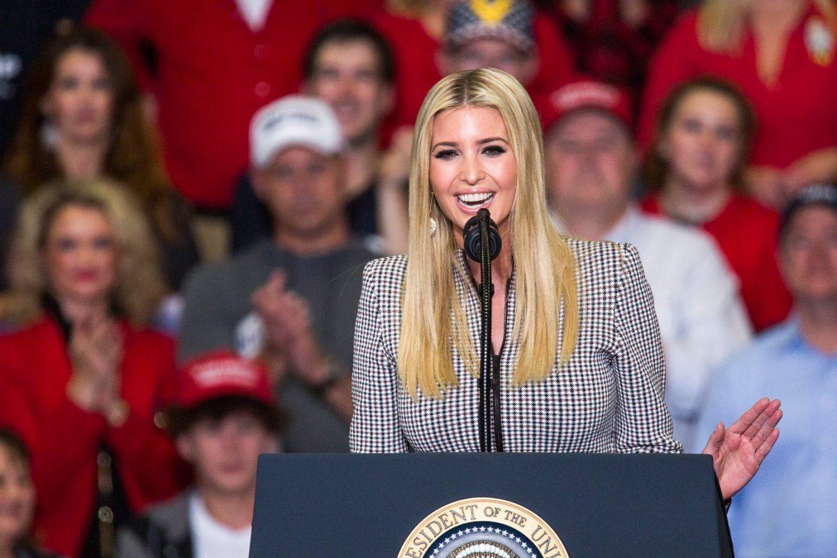 Advisor to the President Ivanka Trump speaks at a Make America Great Again rally in Cape Girardeau, Mo., on Nov. 5, 2018. (Hu Chen/The Epoch Times)