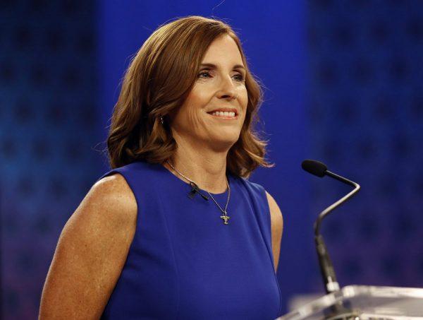 Rep. Martha McSally, (R-Ariz.) at a debate in Phoenix, Arizona, on Oct. 15, 2018. (AP Photo/Matt York)