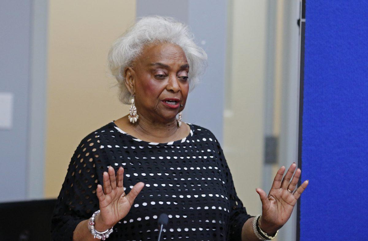 Brenda Snipes, Broward County Supervisor of Elections, during a canvassing board meeting in Lauderhill, Fla., on Nov. 10, 2018. (Joe Skipper/Getty Images)