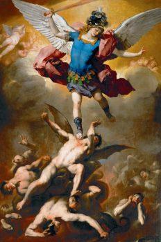 “Michael Defeating the Fallen Angels,” circa 1660–65, by Luca Giordano. (Public Domain)