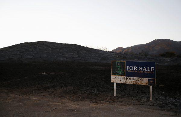 A view of land for sale in the aftermath of the Woolsey fire in Malibu, Southern California, U.S. November 11, 2018. (Mario Anzuoni/Reuters)