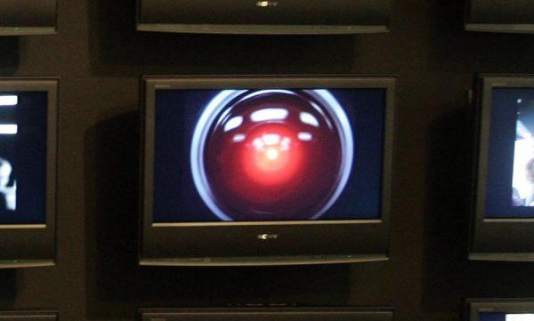 HAL 9000 is viewed on a screen at an exhibition of Stanley Kubrick's work in Ghent, Belgium, on Oct. 14, 2006. (Mark Renders/Getty Images)
