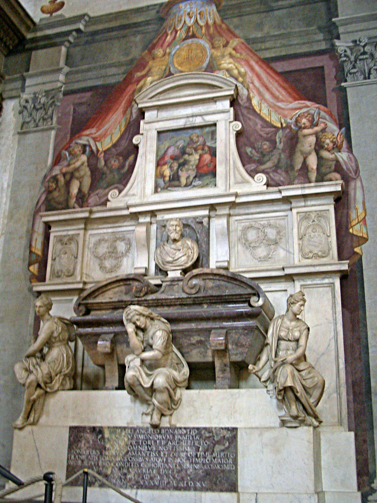 Michelangelo’s tomb in the Basilica of Santa Croce, in Florence, Italy. (Rico Heil)