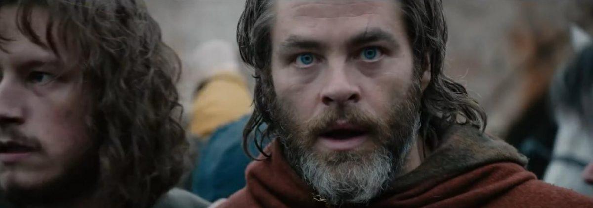 Lorne MacFadyen (L) and Chris Pine in “Outlaw King.” (David Eustace/Netflix)