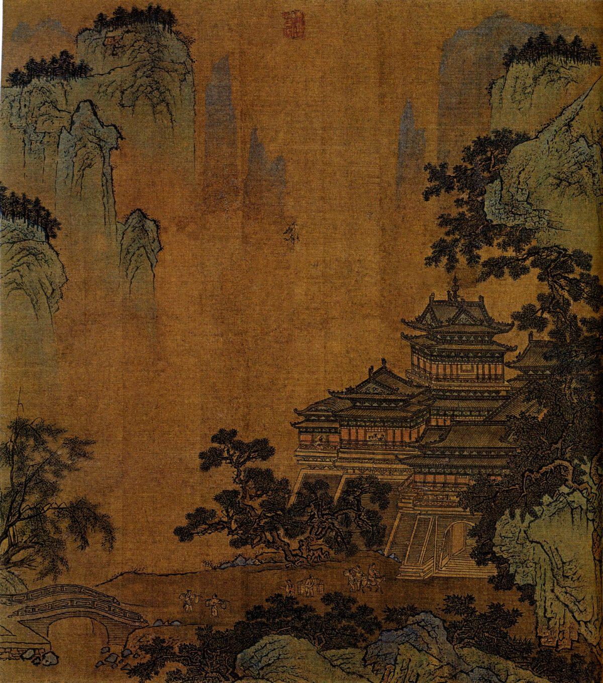 “The Yellow Crane Tower” by an anonymous painter of the Ming Dynasty. (Public Domain)