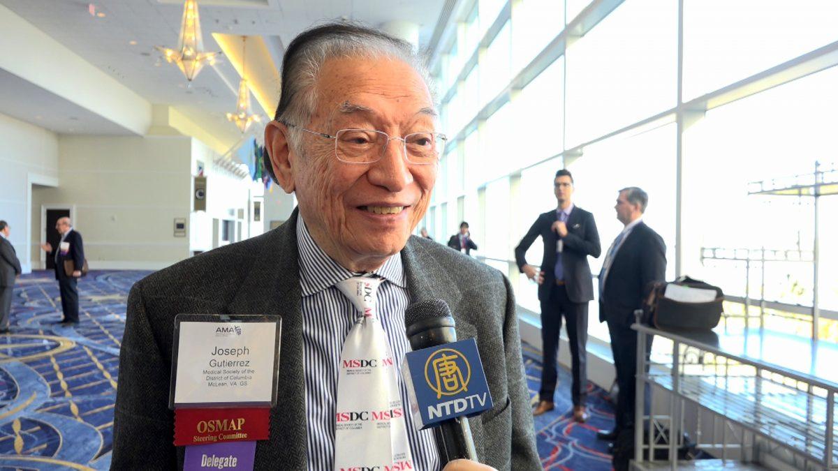 Joseph E. Gutierrez, chair of the Medical Society of the District of Columbia's delegation to  the American Medical Association  in Washington on Nov. 11, 2018. (Wu Wei/NTD)