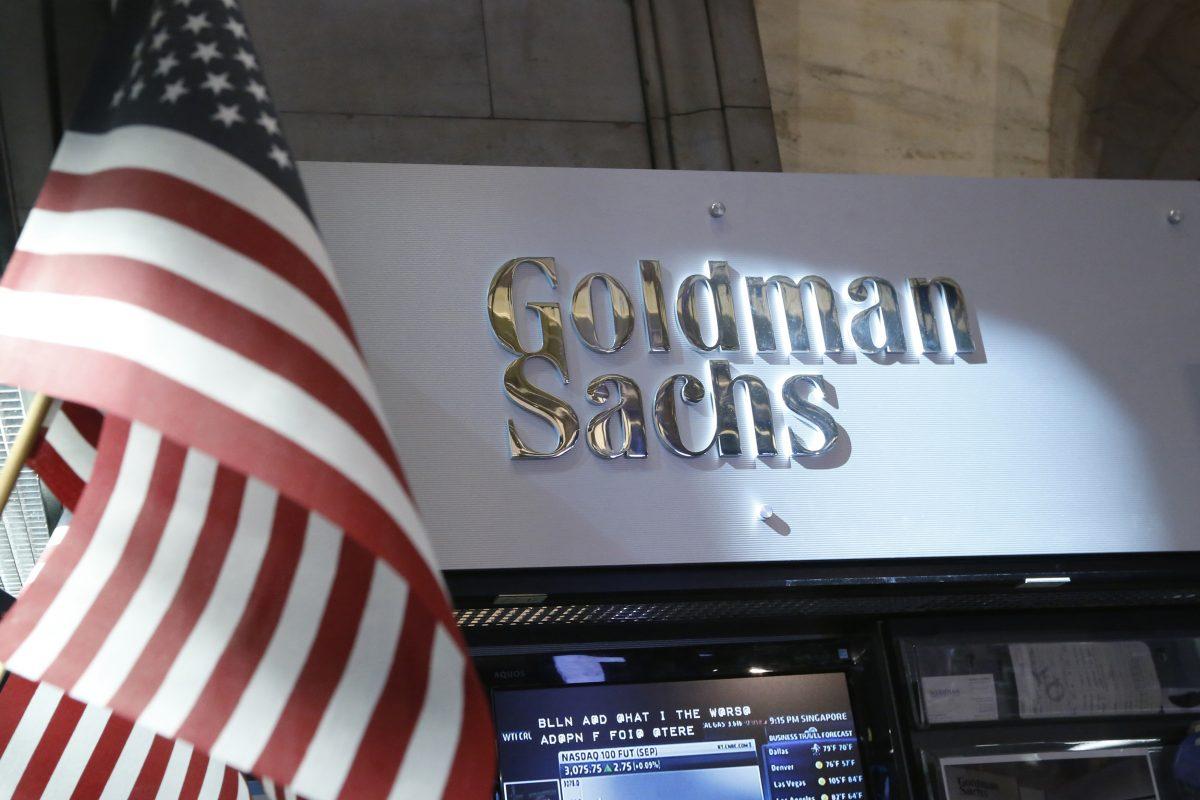 A view of the Goldman Sachs stall on the floor of the New York Stock Exchange on July 16, 2013. (Brendan McDermid/Reuters)