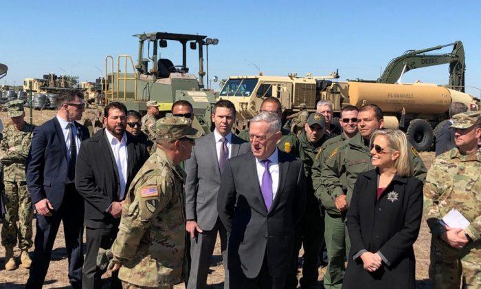 Defense Secretary Mattis Visits Troops at Border With Homeland’s Nielsen