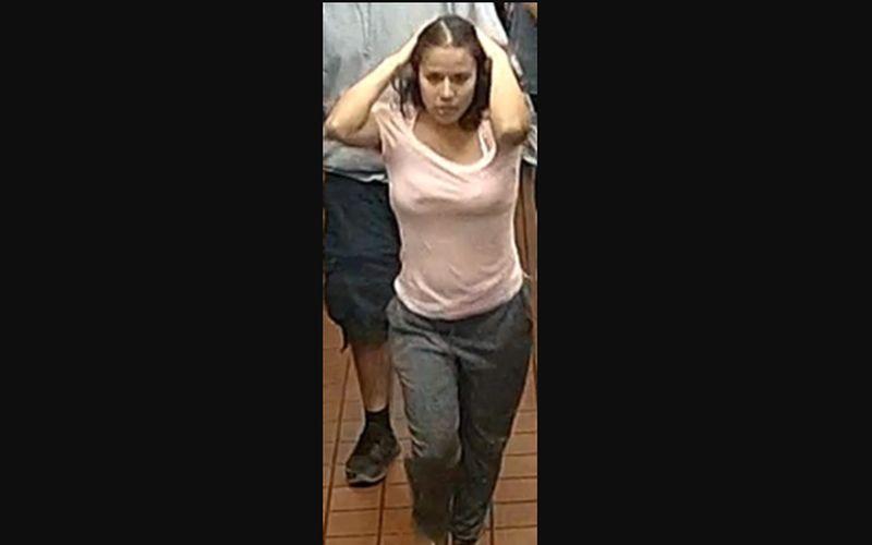 The woman is described as being Hispanic and around 20 to 25 years old. She has brown hair. (Santa Ana Police)
