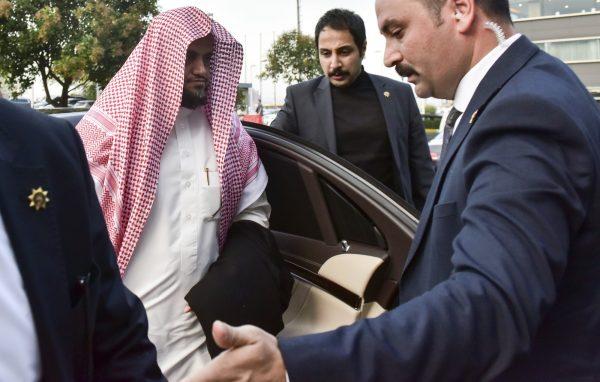 Saudi Arabia's top prosecutor Saud al-Mojeb preparing to board a plane in Istanbul, Turkey, on Oct. 31, 2018. (DHA via AP)