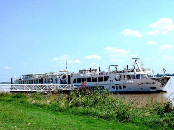 Our cruise ship, the River Royale, is now being transformed into a "Super Ship," the S.S. Bon Voyage. (John M. Smith)