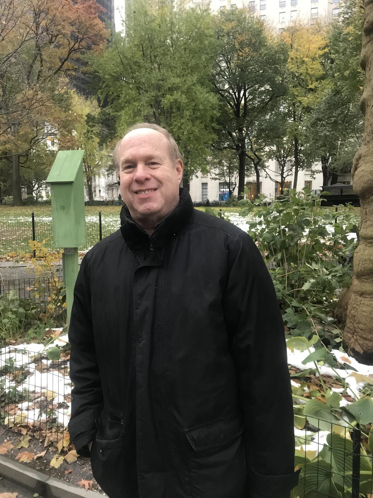 Steven Abram in Madison Square Park, New York, on Nov. 16, 2018. (Stuart Liess/The Epoch Times)