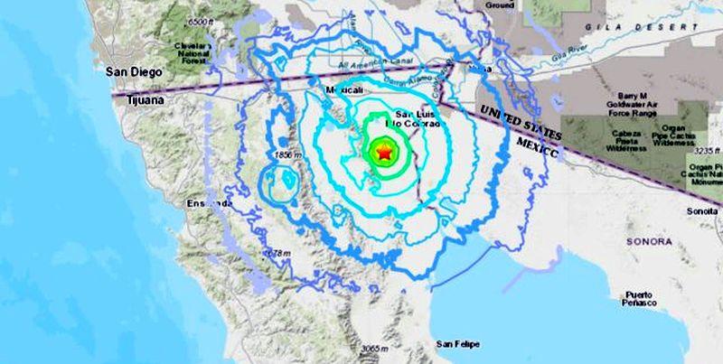 A 4.8 magnitude earthquake struck near the U.S.-Mexico border in Baja California, Mexico, and it was felt in San Diego. (USGS)