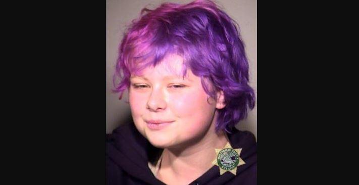 Hannah McClintock, 19, was arrested for harassment after punching and spitting on a demonstrator in Portland, Ore., on Nov. 17, 2018. (Portland Police Department)