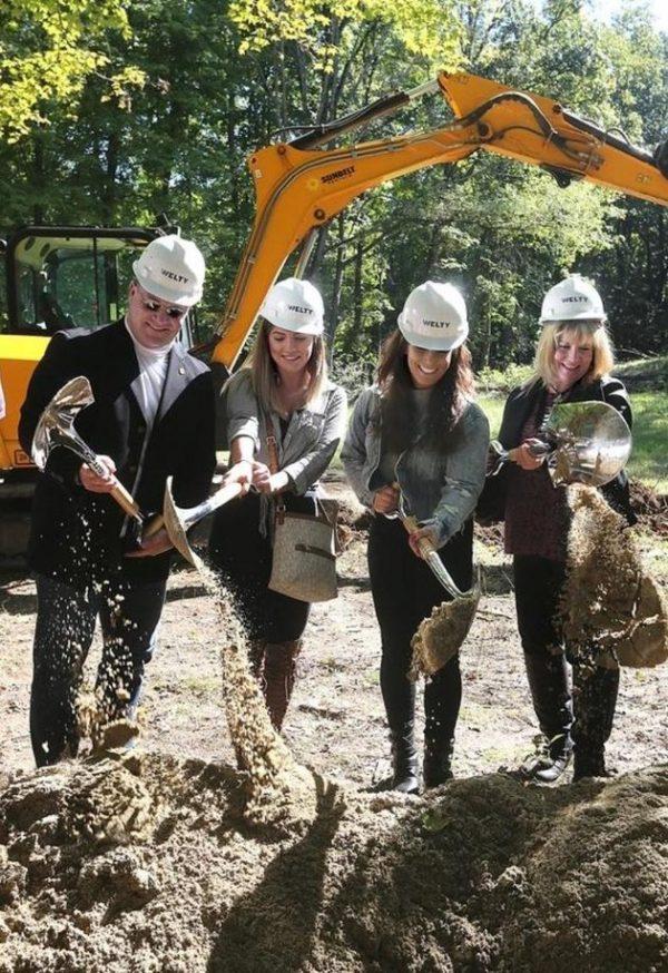 The Bornstein family breaks ground on Tyler’s Redemption Place. (Courtesy of Shelly Bornstein)