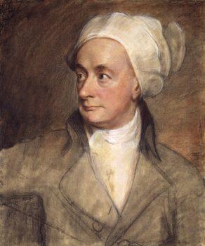Pastel portrait of William Cowper, 1792, by George Romney. (National Portrait Gallery, London)