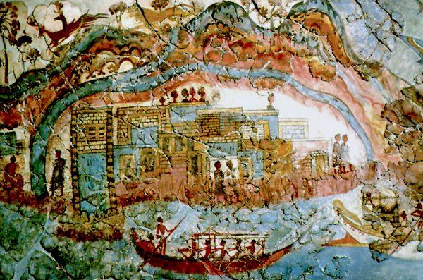 Colorful Akrotiri fresco. (Manos Angelakis)