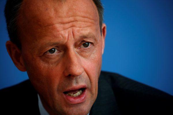 German conservative Friedrich Merz from the Christian Democratic Union in Berlin, Germany, on Oct. 31, 2018. (Hannibal Hanschke/Reuters)