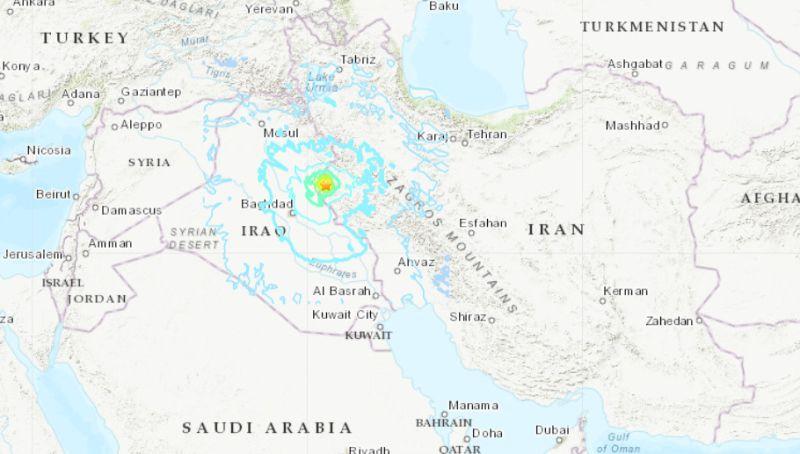 A 6.3 magnitude earthquake struck western Iran near its border with Iraq, said the U.S. Geological Survey (USGS), injuring at least 170 people and reports suggest that more casualties are feared. (USGS)