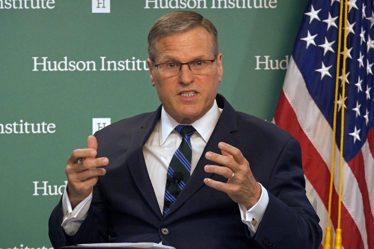 Patrick Cronin speaks at a panel discussion on “U.S.-China Rivalry: Southeast Asia’s Tough Choice” at Hudson Institute in Washington on Nov. 19, 2018 (Wu Wei/NTD)